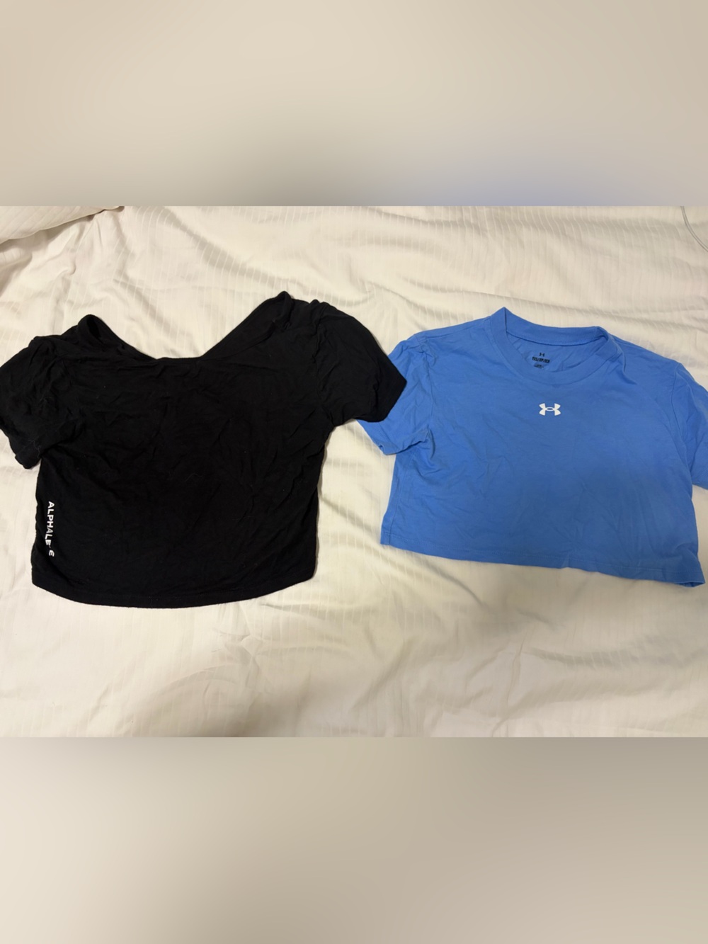 Under Armour Blue Tee and Alphalete Black Graphic Tee